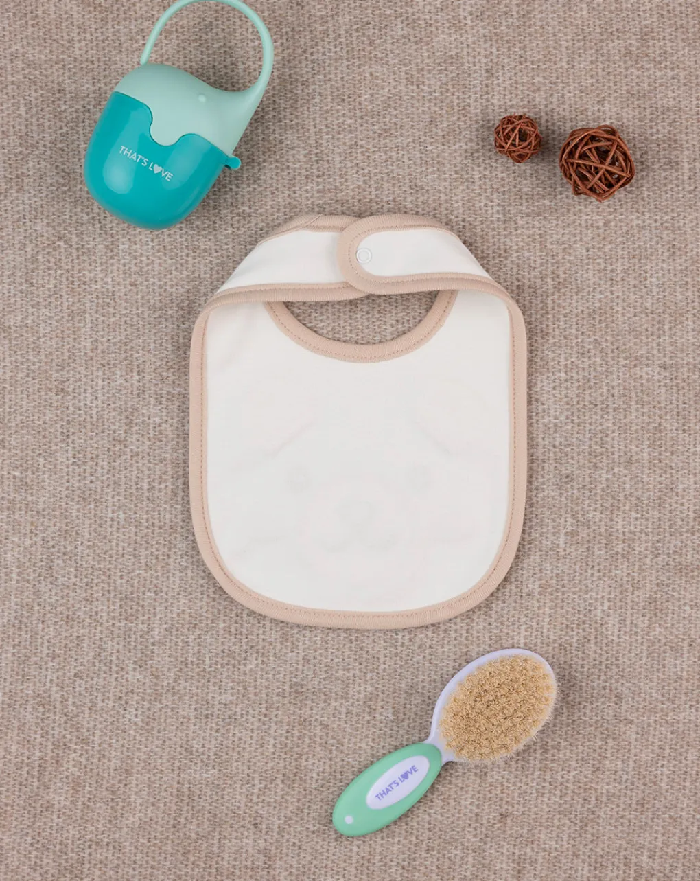 Prenatal Bavaglini-Bavaglino Unisex Animal Beige
