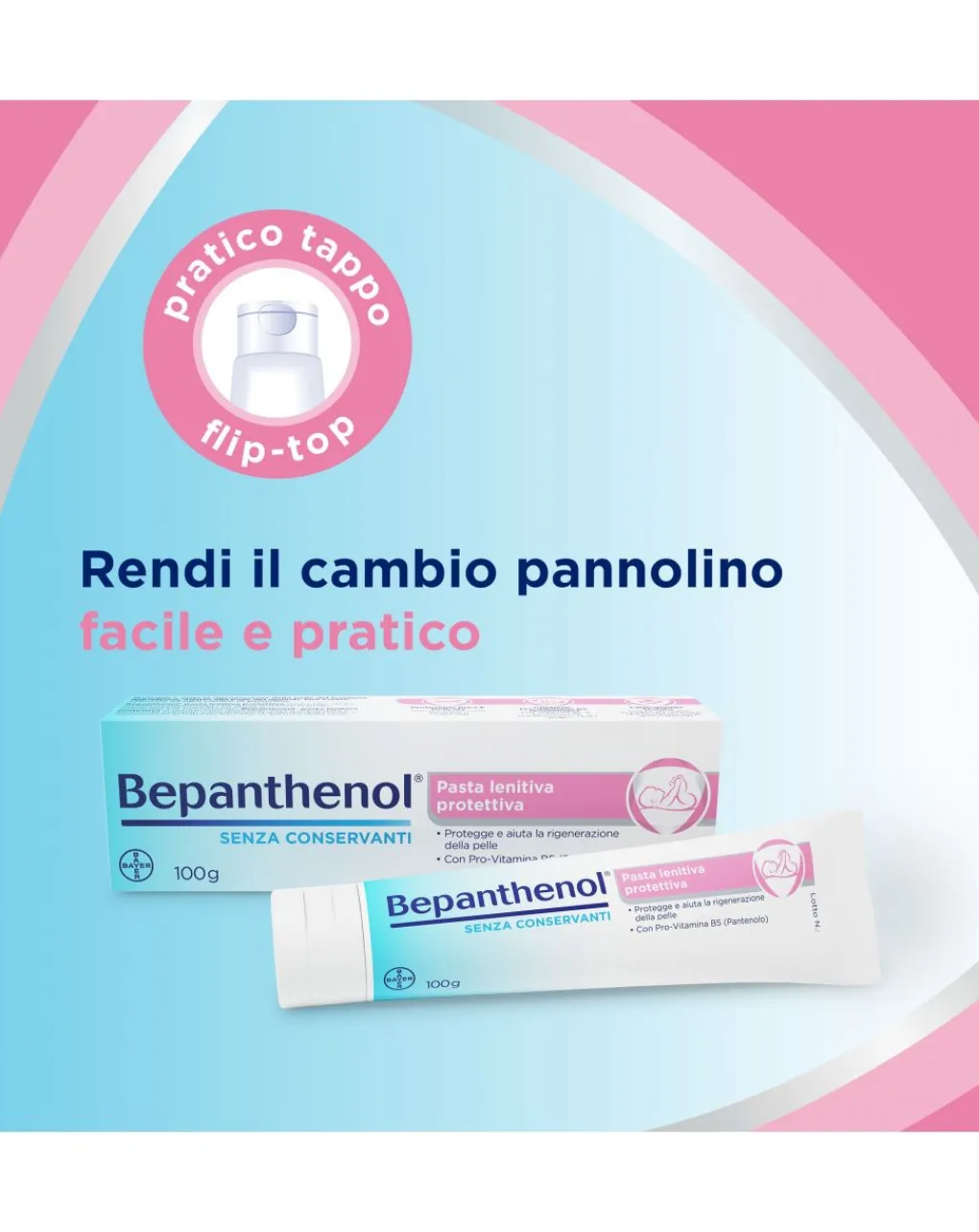 Bepanthenol Pasta E Polvere Cambio-Pasta Lenitiva Protettiva - Crema Cambio Pannolino Anti Arrossamento Neonato - 100 G