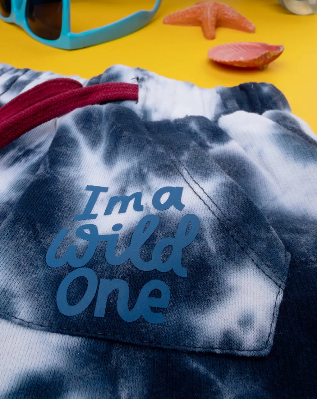 Prenatal Jeans Pantaloni E Salopette-Bermuda Bambino Tie-Dye French Terry