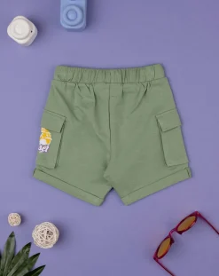 Prenatal Jeans Pantaloni E Salopette-Bermuda Bambino Verdi In Felpina