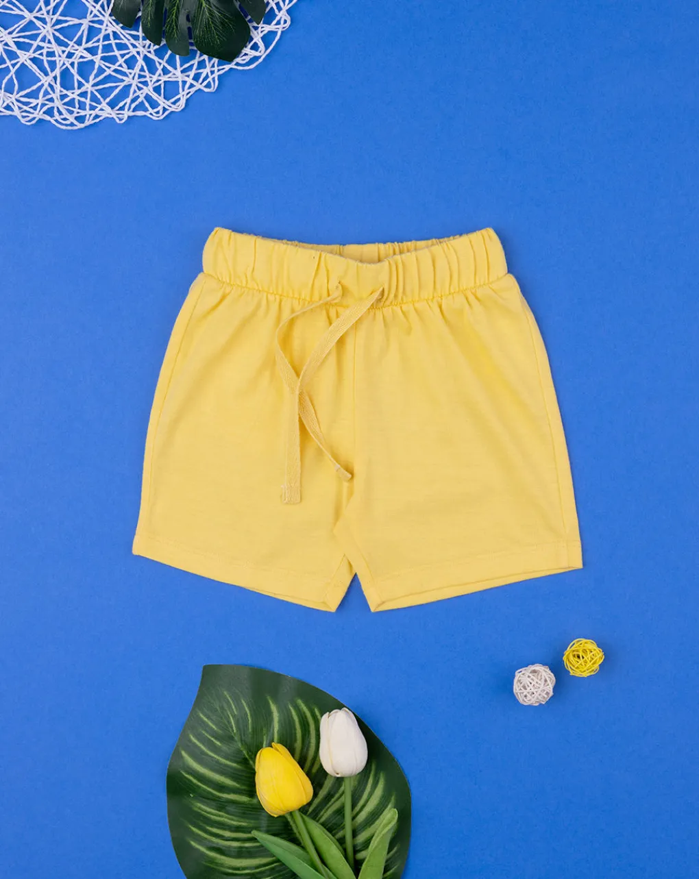 Prenatal Jeans Pantaloni E Salopette-Bermuda Bimbo Giallo Jersey Calssico