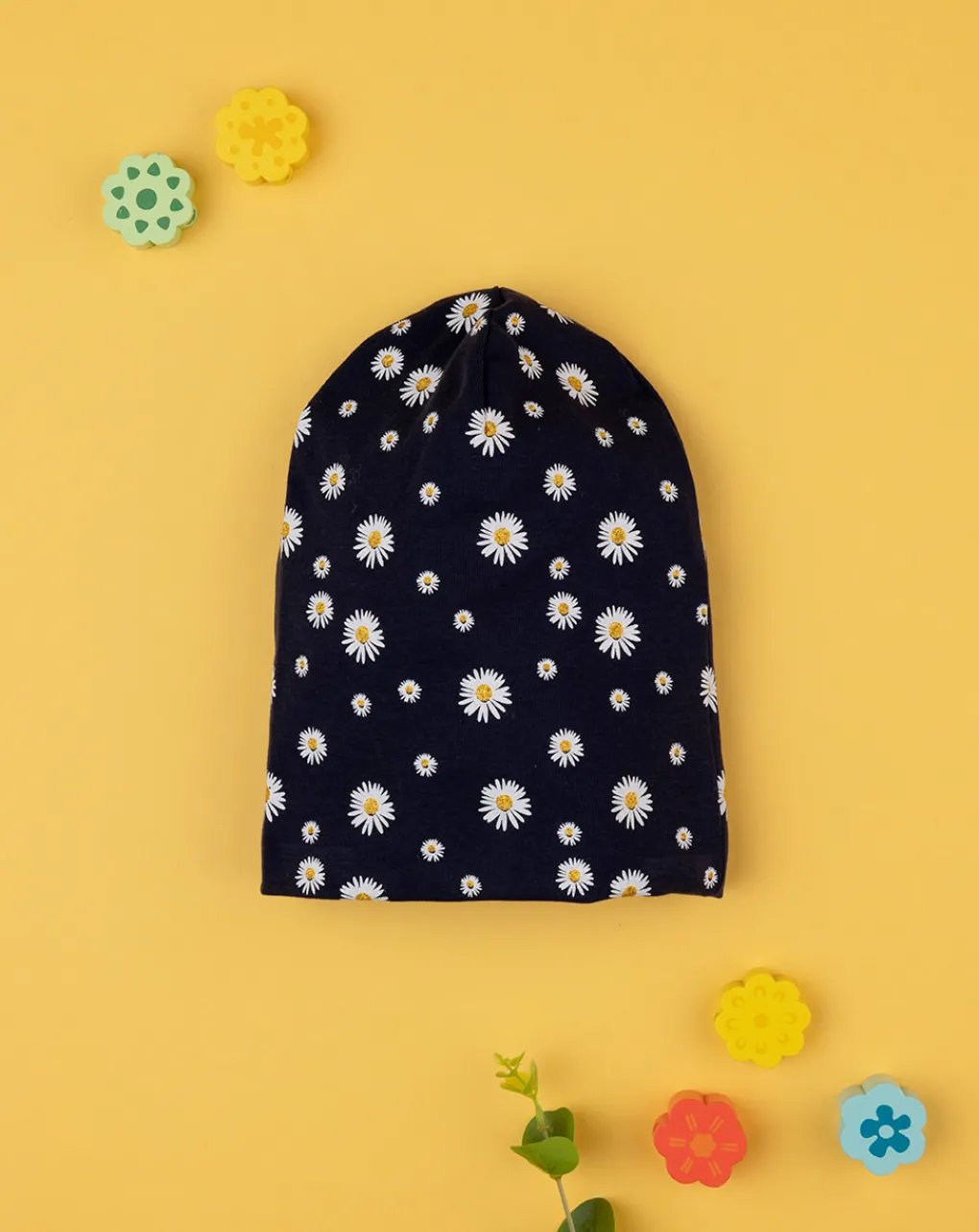 Prenatal Cappelli E Sciarpe-Berretto Bambina Blu Con Margherite