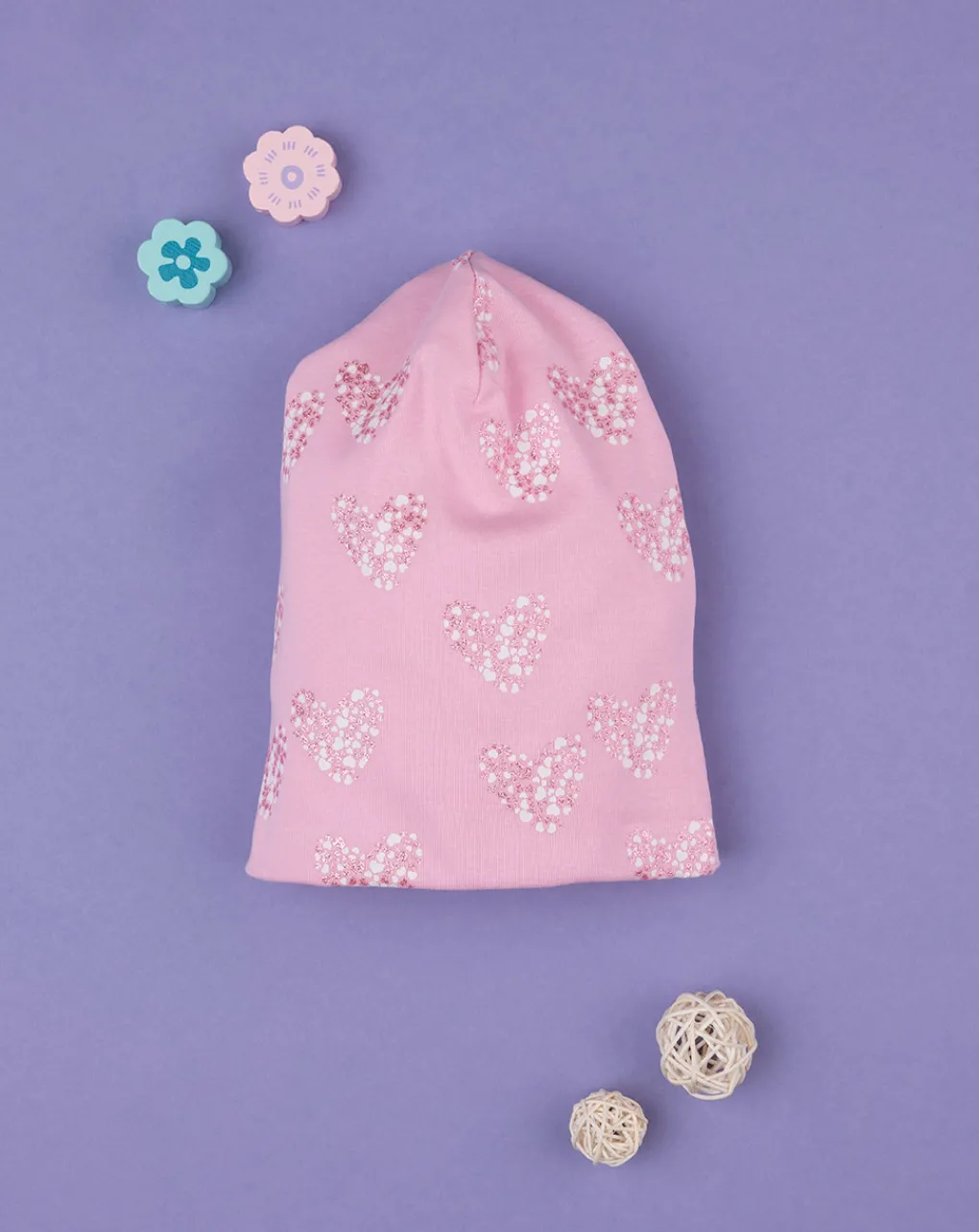 Prenatal Cappelli E Sciarpe-Berretto Bimba Jersey Rosa