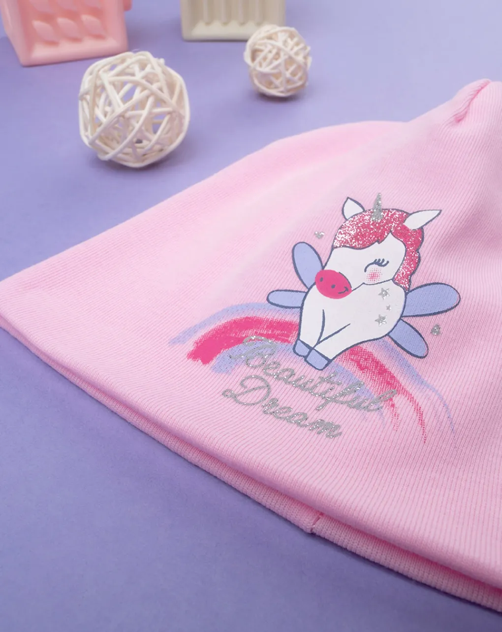 Prenatal Cappelli E Accessori-Berretto Bimba Jersey Unicorno