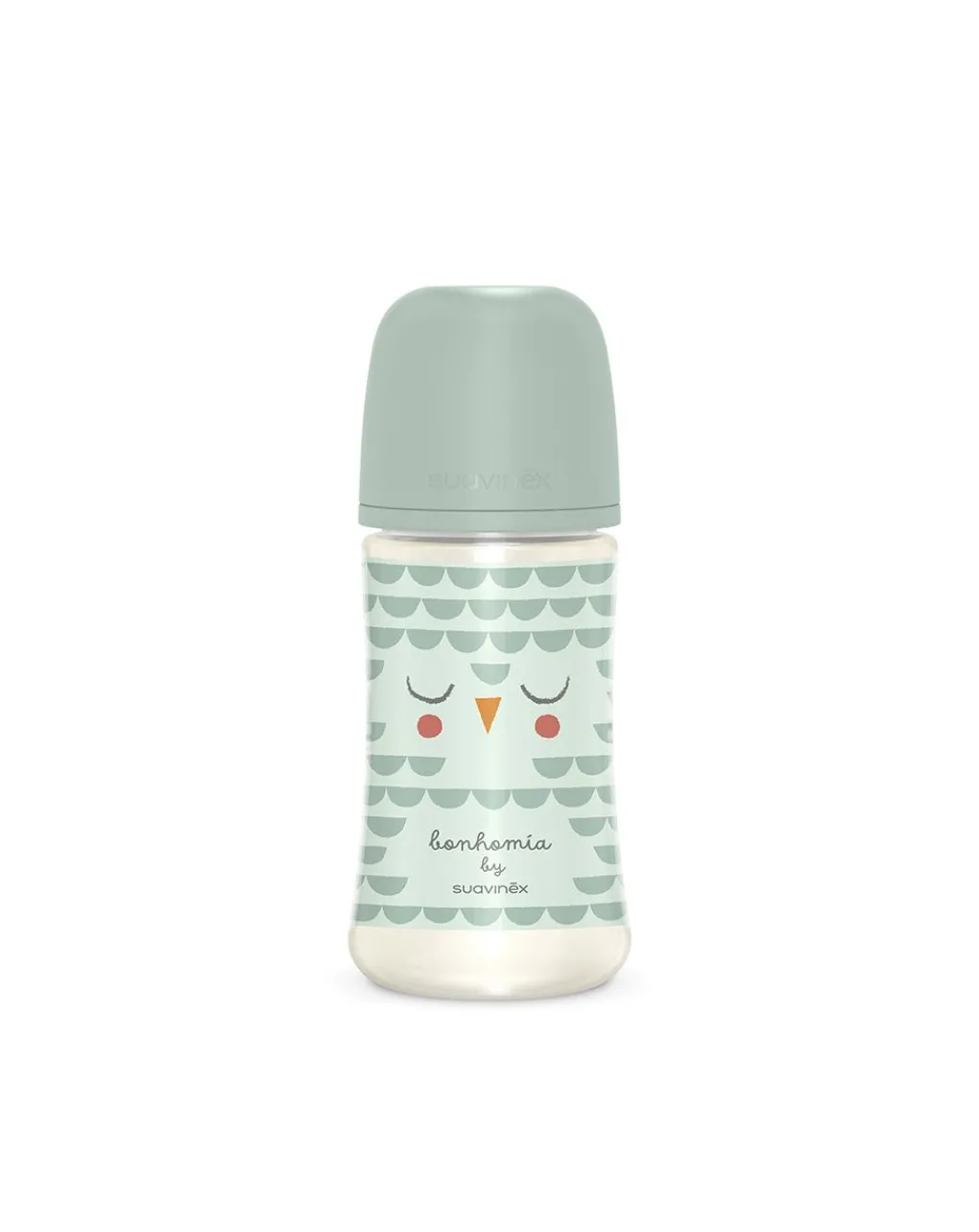Suavinex Biberon-Biberon Bonhomia Con Tettarella Sx Pro +3 Mesi 270Ml Decoro Civetta Verde -