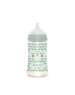 Suavinex Biberon-Biberon Bonhomia Con Tettarella Sx Pro +3 Mesi 270Ml Decoro Civetta Verde -