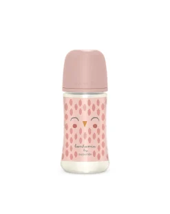Suavinex Biberon-Biberon Bonhomia Con Tettarella Sx Pro +3 Mesi 270Ml Decoro Civetta Rosa -