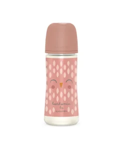 Suavinex Biberon-Biberon Bonhomia Con Tettarella Sx Pro +6 Mesi 360Ml Decoro Piuma Rosa -