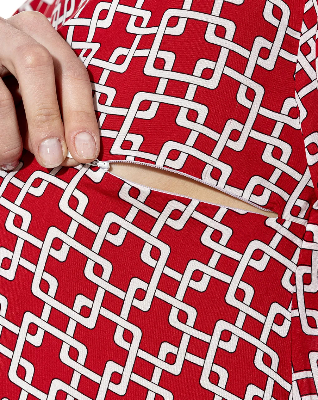 Prenatal Camicie E Bluse-Blusa Allattamento Con Fantasia Geometrica