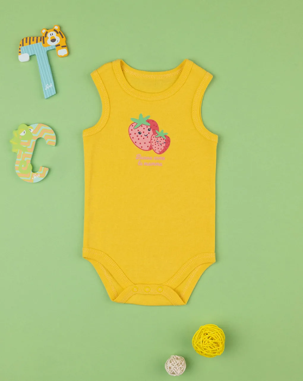 Prenatal Magliette E Body Intimi-Body Costina Bimba "Fragole”