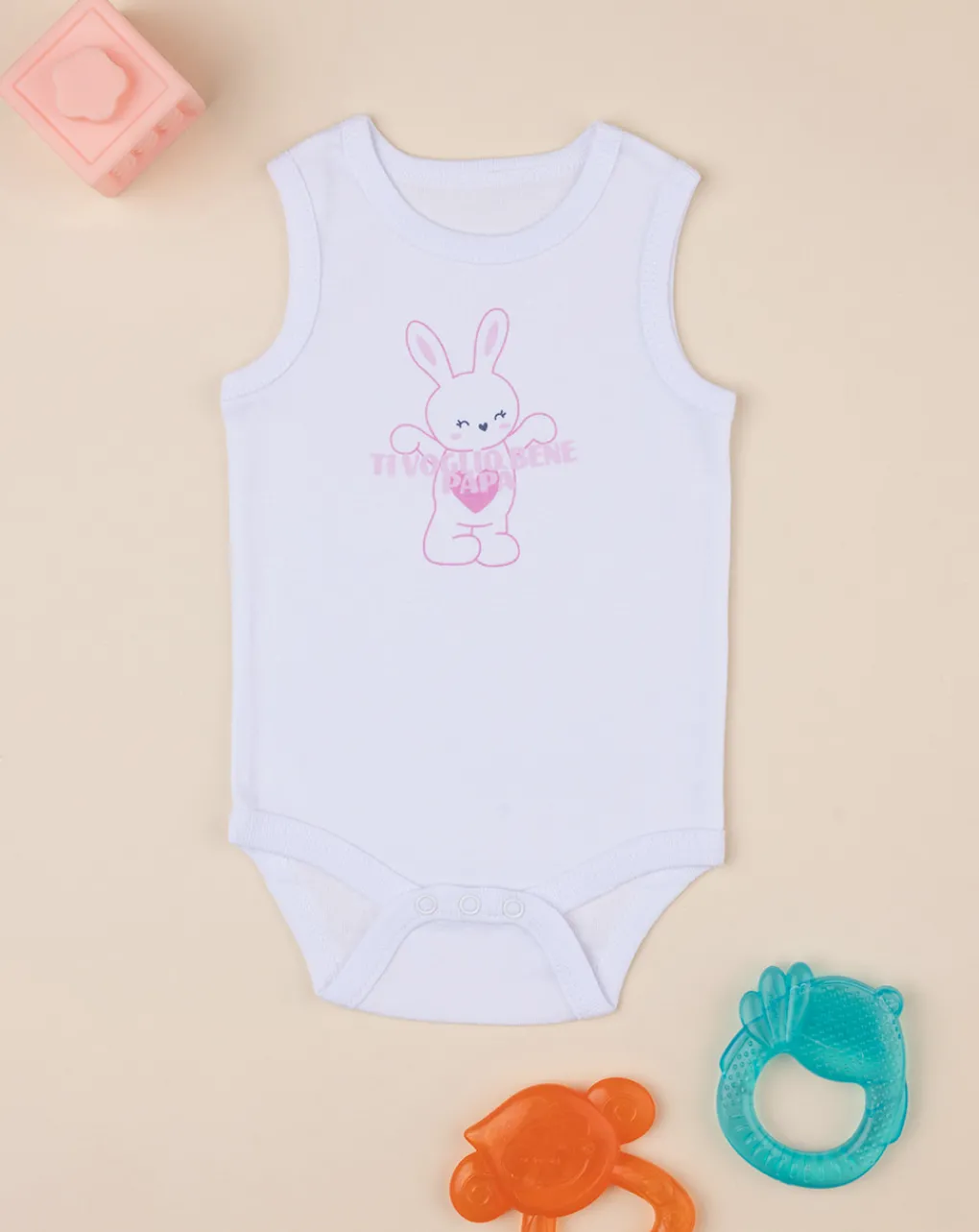 Prenatal Magliette E Body Intimi-Body Spalla Larga Bimba Con Stampa
