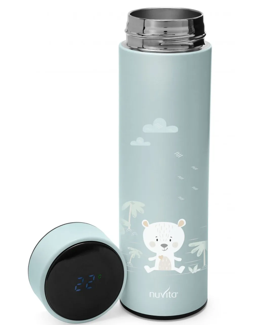 Nuvita Thermos E Contenitori Pappa-Borraccia Termica 500Ml Con Termometro Led - 4456