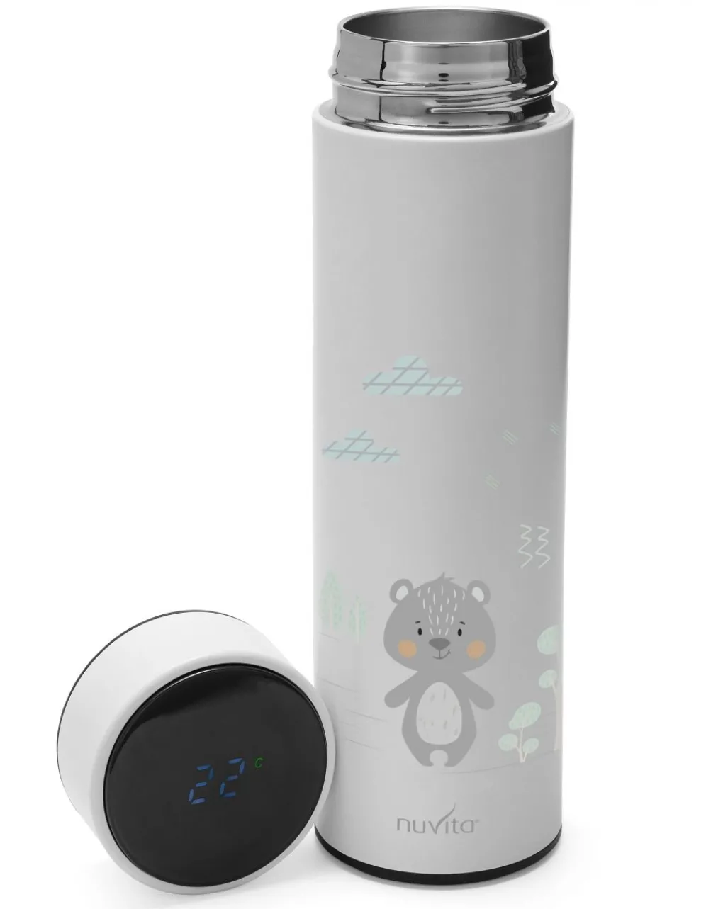 Nuvita Thermos E Contenitori Pappa-Borraccia Termica 500Ml Con Termometro Led - 4455