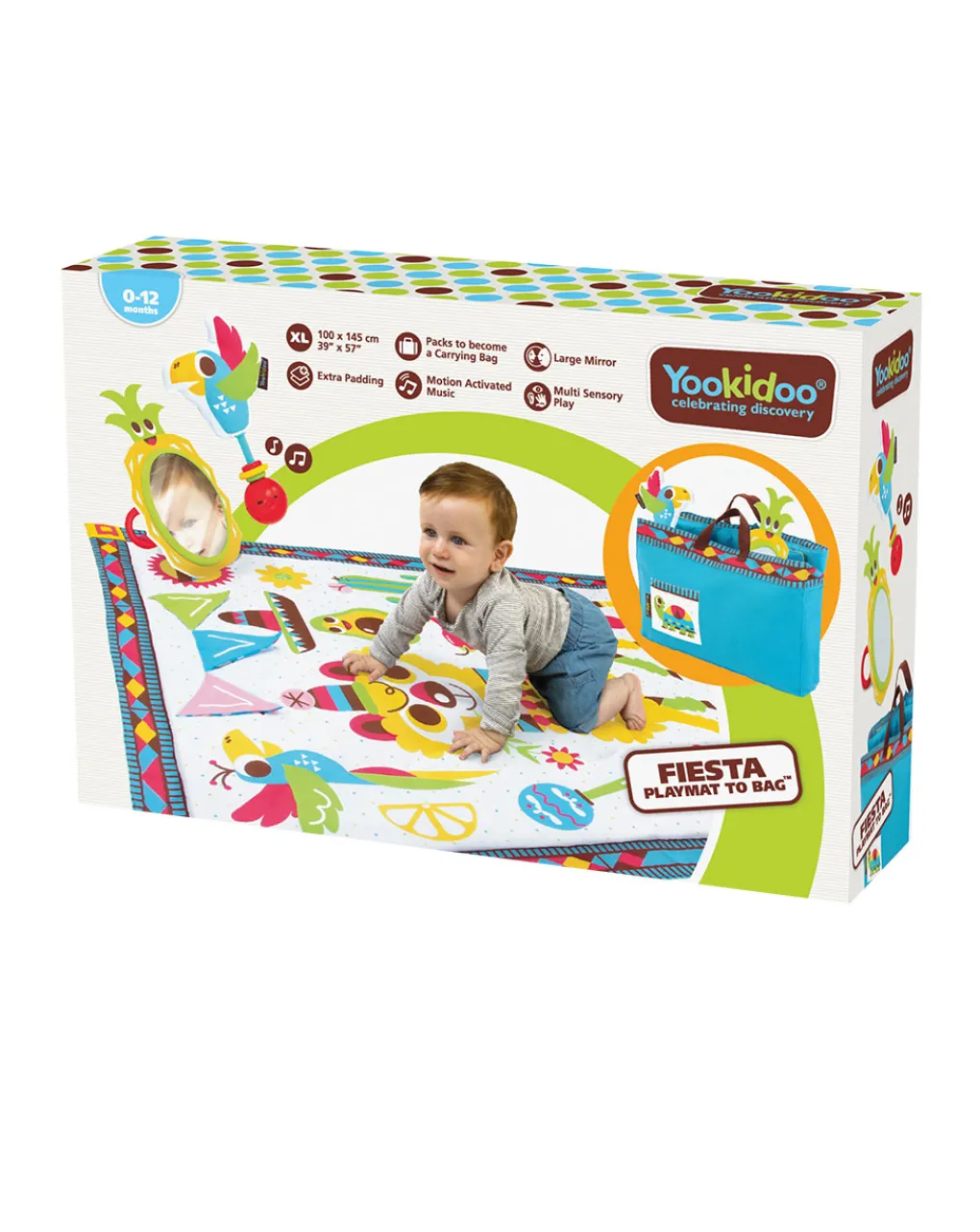 Yookidoo Palestrine E Tappeti Gioco-Borsa Tappeto Fiesta Multi Attivita -