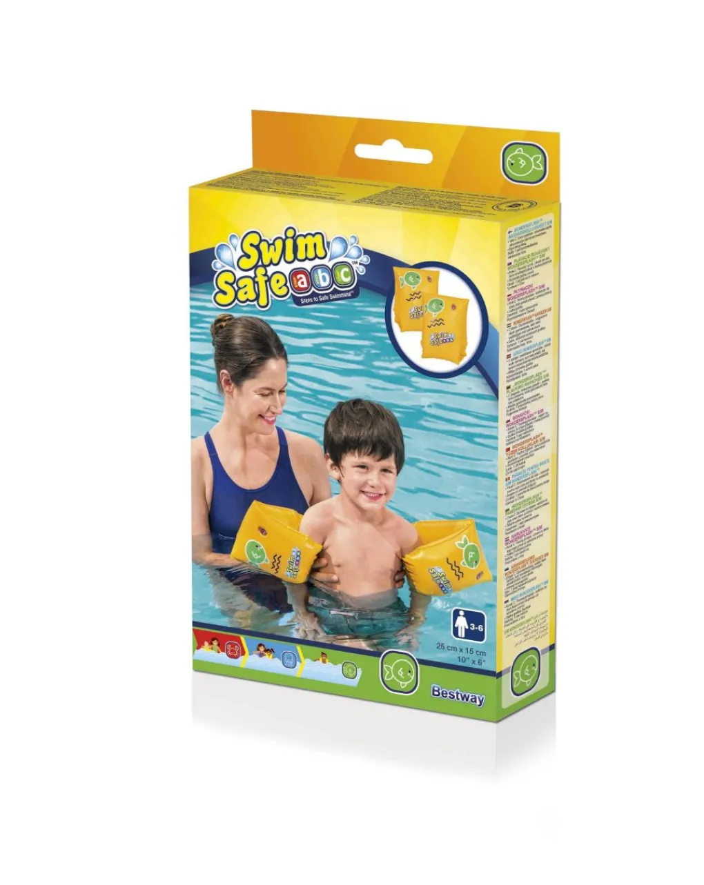 Bestway Secchielli E Giochi Mare-Braccioli Swim Safe Abc Step C 25×15 Cm - Taglia 3/6 Anni -