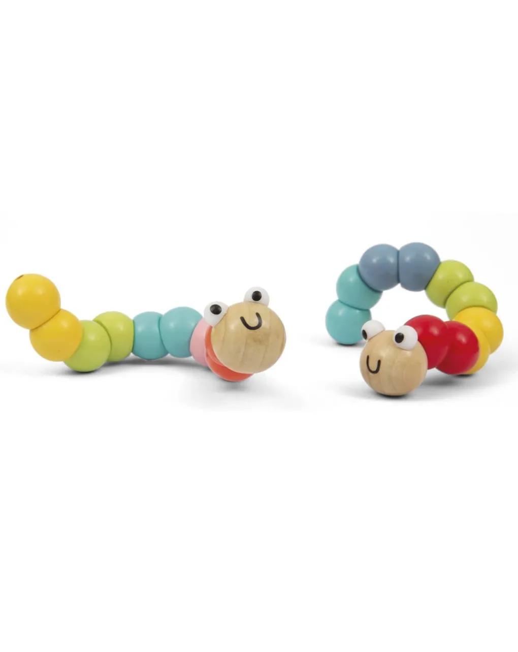 Wood'N'Play Giochi Primi Mesi-Bruco Snodato In Legno - Wood’N’Play