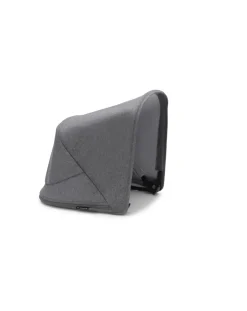 Bugaboo Trio E Duo-Fox 3 Navicella E Passeggino Telaio Nerotessuti E Cappottina Grey Melange