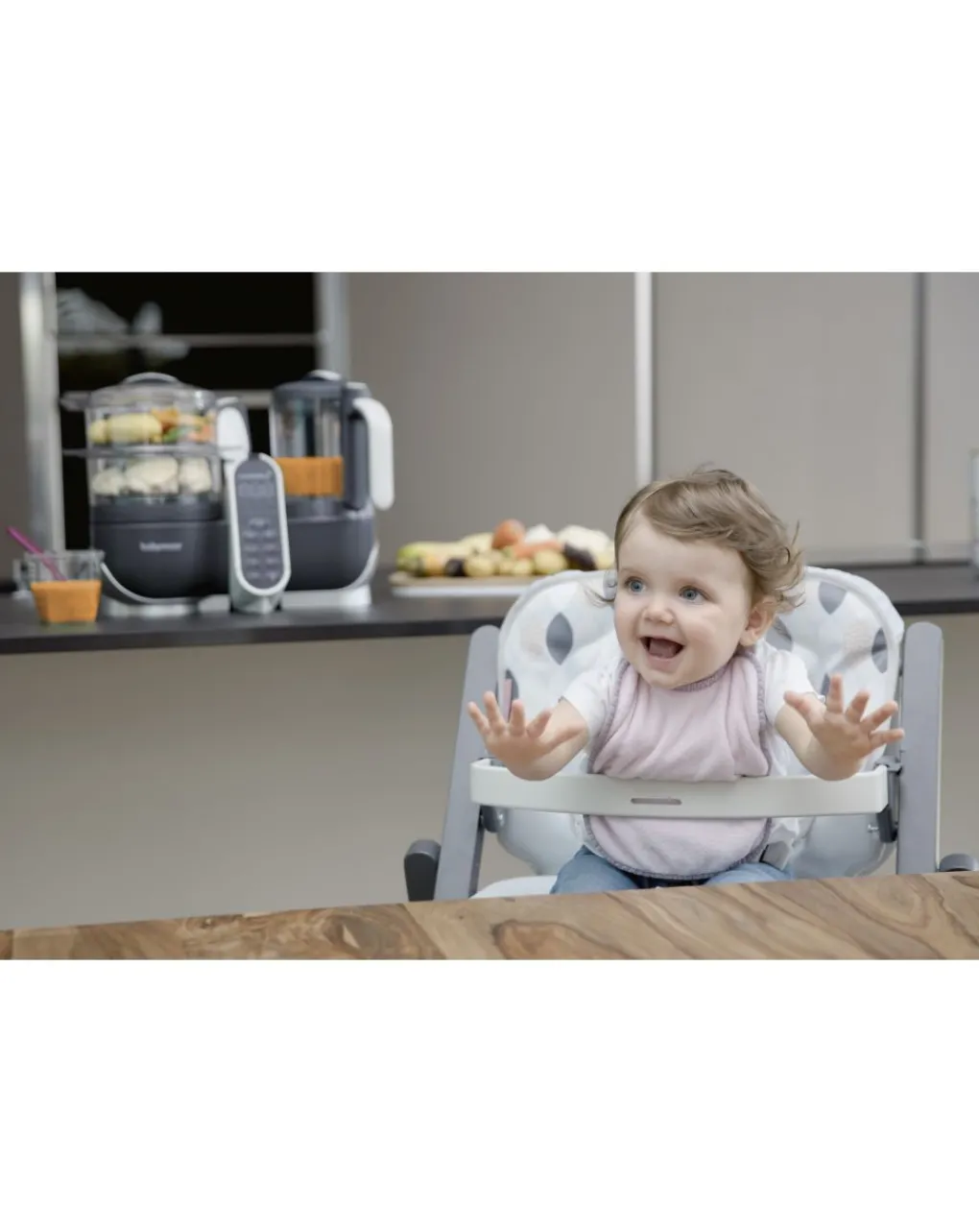 Babymoov Frullatori E Cuocipappa-Bundle Nutribaby(+) Grigio + 3 Babybols Gratuite