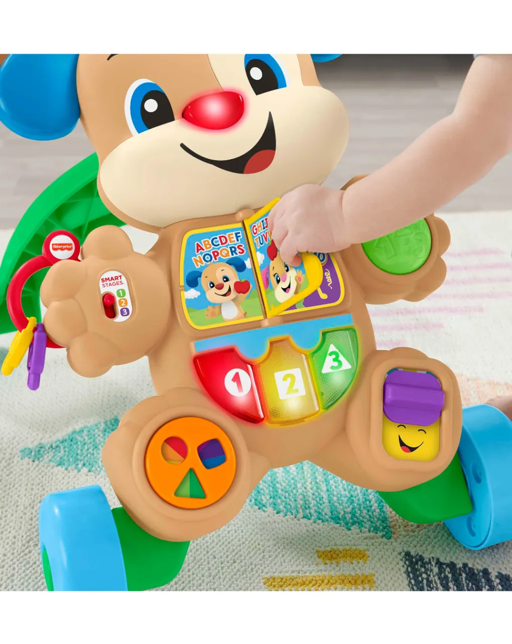 Fisher-Price Cavalcabili E Primi Passi-Cagnolino Primi Passi Ridi & Impara Smart Stages - Da 6 Mesi -
