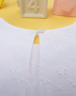 Prenatal Magliette E Camicie-Camicia Bimba Sangallo Bianca