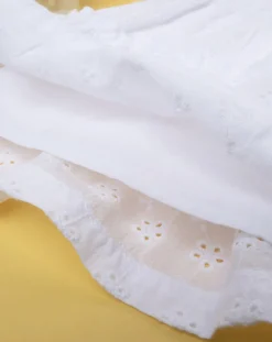 Prenatal Magliette E Camicie-Camicia Bimba Sangallo Bianca