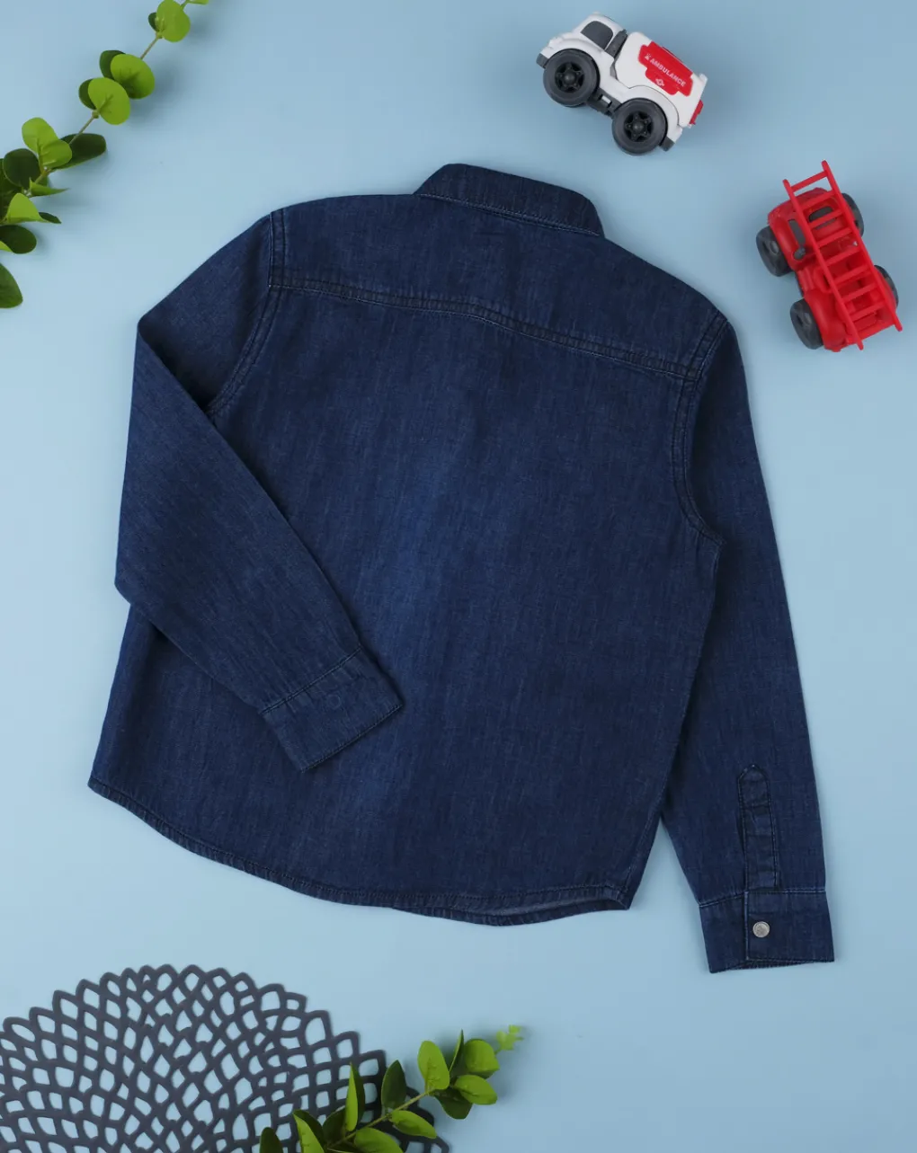 Prenatal Magliette E Camicie-Camicia Boy Blu Denim