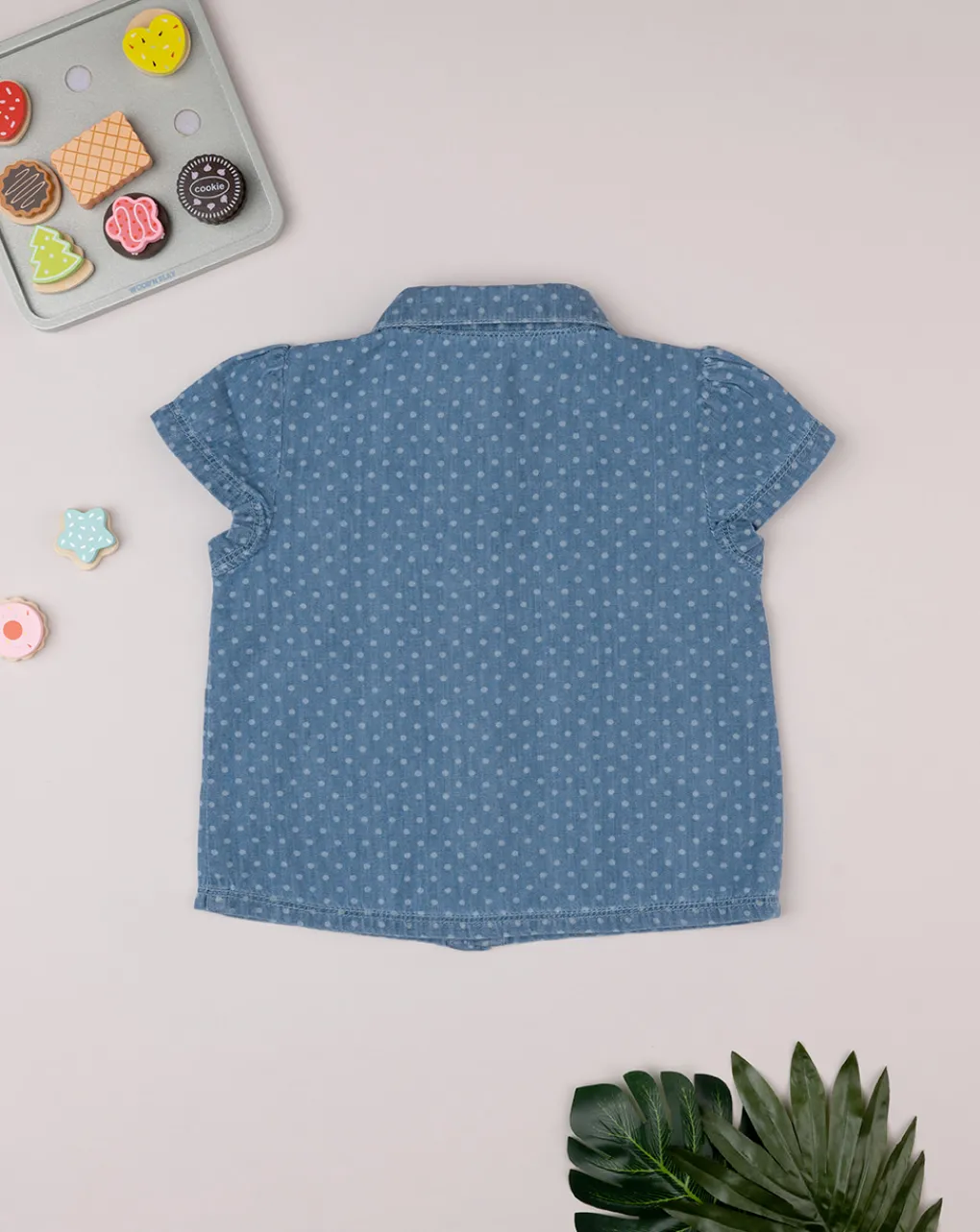 Prenatal Magliette E Camicie-Camicia Chambray Bimba Denim