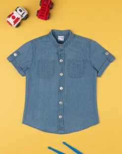 Prenatal Magliette E Camicie-Camicia Chambry Bimbo Denim
