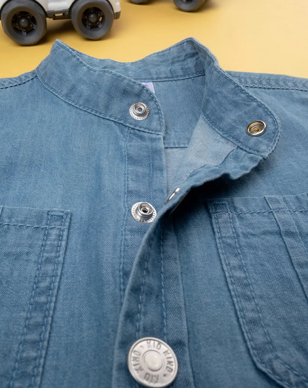 Prenatal Magliette E Camicie-Camicia Chambry Bimbo Denim