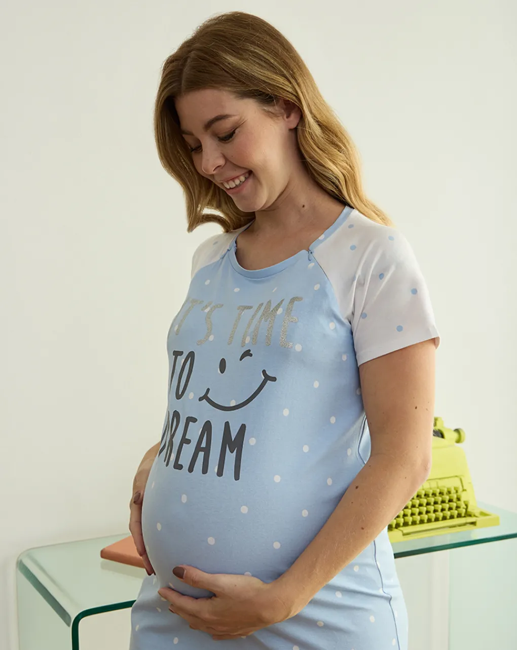 Prenatal Pigiami E Camicie Da Notte-Camicia Da Notte Allattamento Premaman It’S Time To Dream