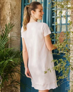 Prenatal Pigiami E Camicie Da Notte-Camicia Da Notte Per Parto Rosa Fantasia Pois