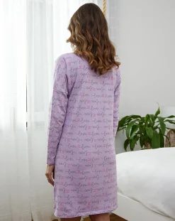 Prenatal Pigiami E Camicie Da Notte-Camicia Da Notte Premaman Allattamento Fantasia Love