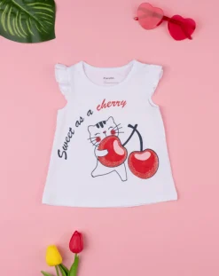 Prenatal Magliette Camicie E Body-Canotta Bimba Basic Con Stampa E Rouches