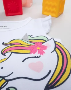 Prenatal Magliette Camicie E Body-Canotta Bimba Panna