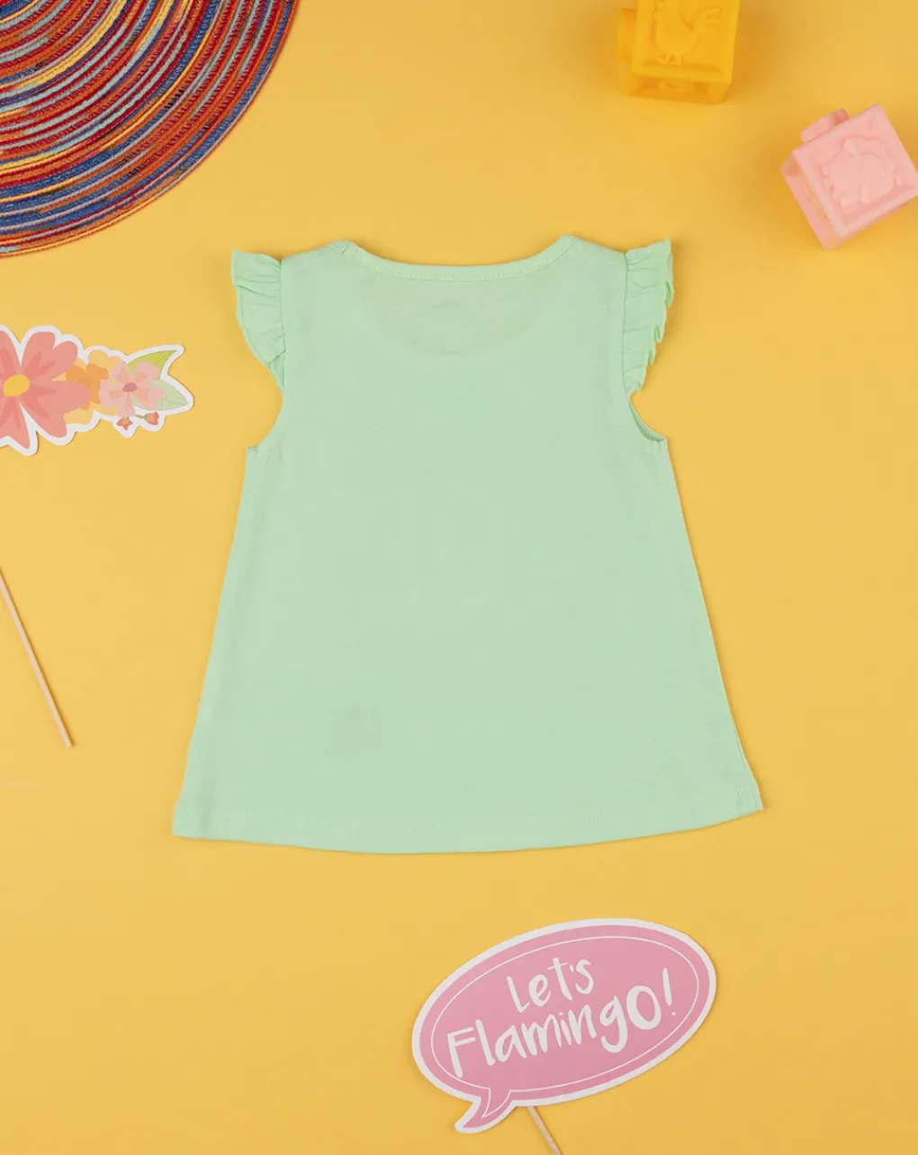 Prenatal Magliette Camicie E Body-Canotta Bimba Verde "Sunshine”