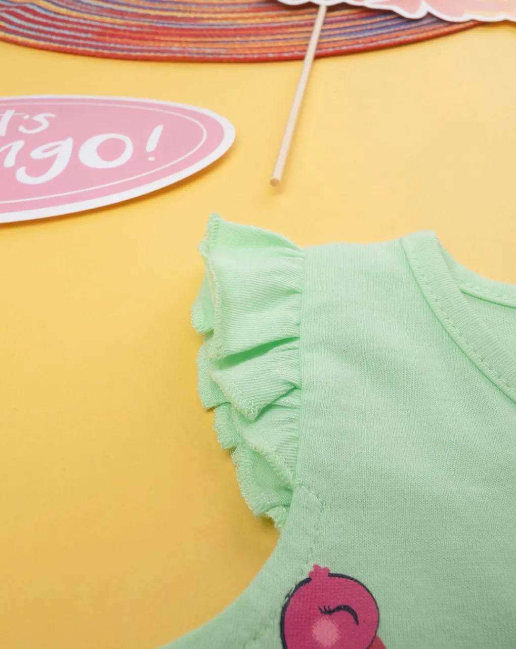 Prenatal Magliette Camicie E Body-Canotta Bimba Verde "Sunshine”