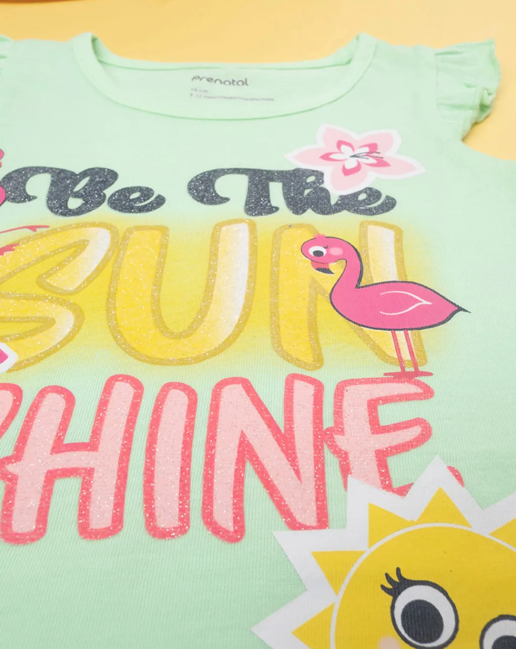 Prenatal Magliette Camicie E Body-Canotta Bimba Verde "Sunshine”