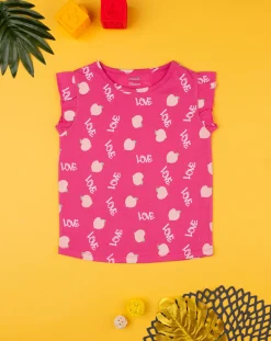 Prenatal Magliette E Camicie-Canotta Fucsia Stampa Allover Frutta