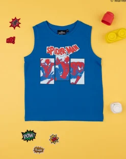 Prenatal Magliette E Camicie-Canotta Spalla Larga Bambino Spiderman Bluette