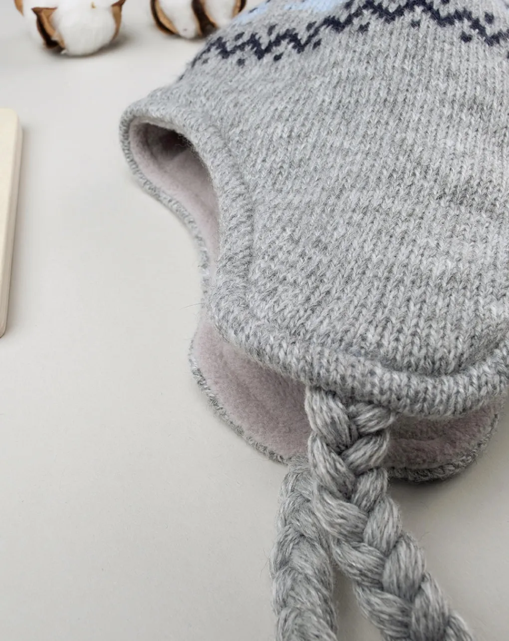 Prenatal Cappellini Cuffiette E Muffole-Cappello Bambino Tricot "Dino”