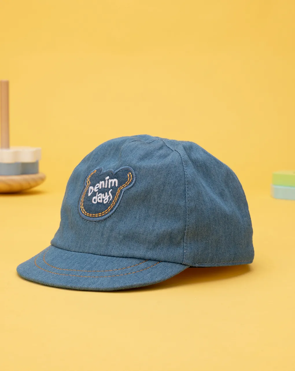 Prenatal Cappellini Cuffiette E Muffole-Cappello Bimbo Con Visiera Denim