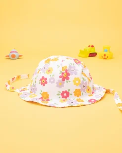 Prenatal Cappellini Cuffiette E Muffole-Cappello Estivo Bimba "Fiorellini”