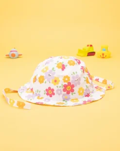 Prenatal Cappellini Cuffiette E Muffole-Cappello Estivo Bimba "Fiorellini”
