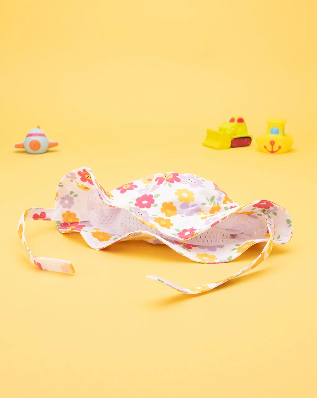 Prenatal Cappellini Cuffiette E Muffole-Cappello Estivo Bimba "Fiorellini”