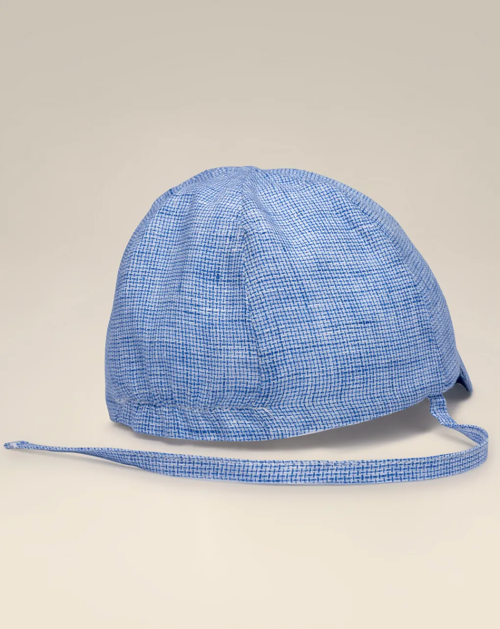 Prenatal Cappellini Cuffiette E Muffole-Cappello Per Neonato Con Visiera In Lino