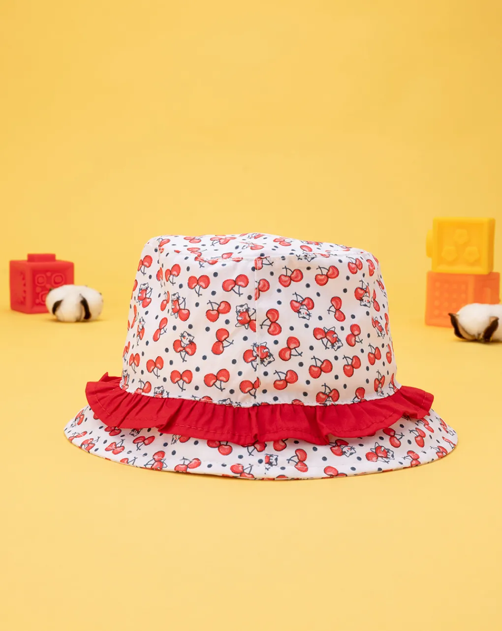 Prenatal Cappelli E Accessori-Cappello Pescatore Bimba Ciliegie