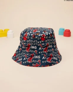Prenatal Cappelli E Sciarpe-Cappello Pescatore Bimbo Reversibile Spiderman