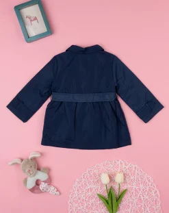 Prenatal Giubbini E Piumini-Cappotto Trench Bimba Blu