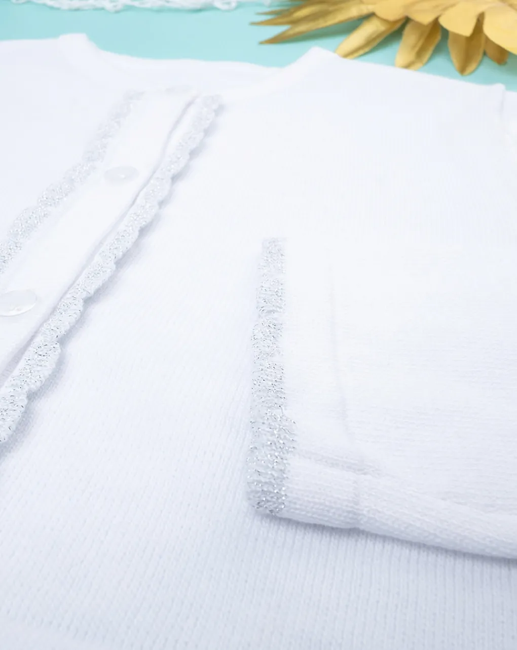 Prenatal Felpe E Maglioni-Cardigan Bambina Tricot Elegante Bianco
