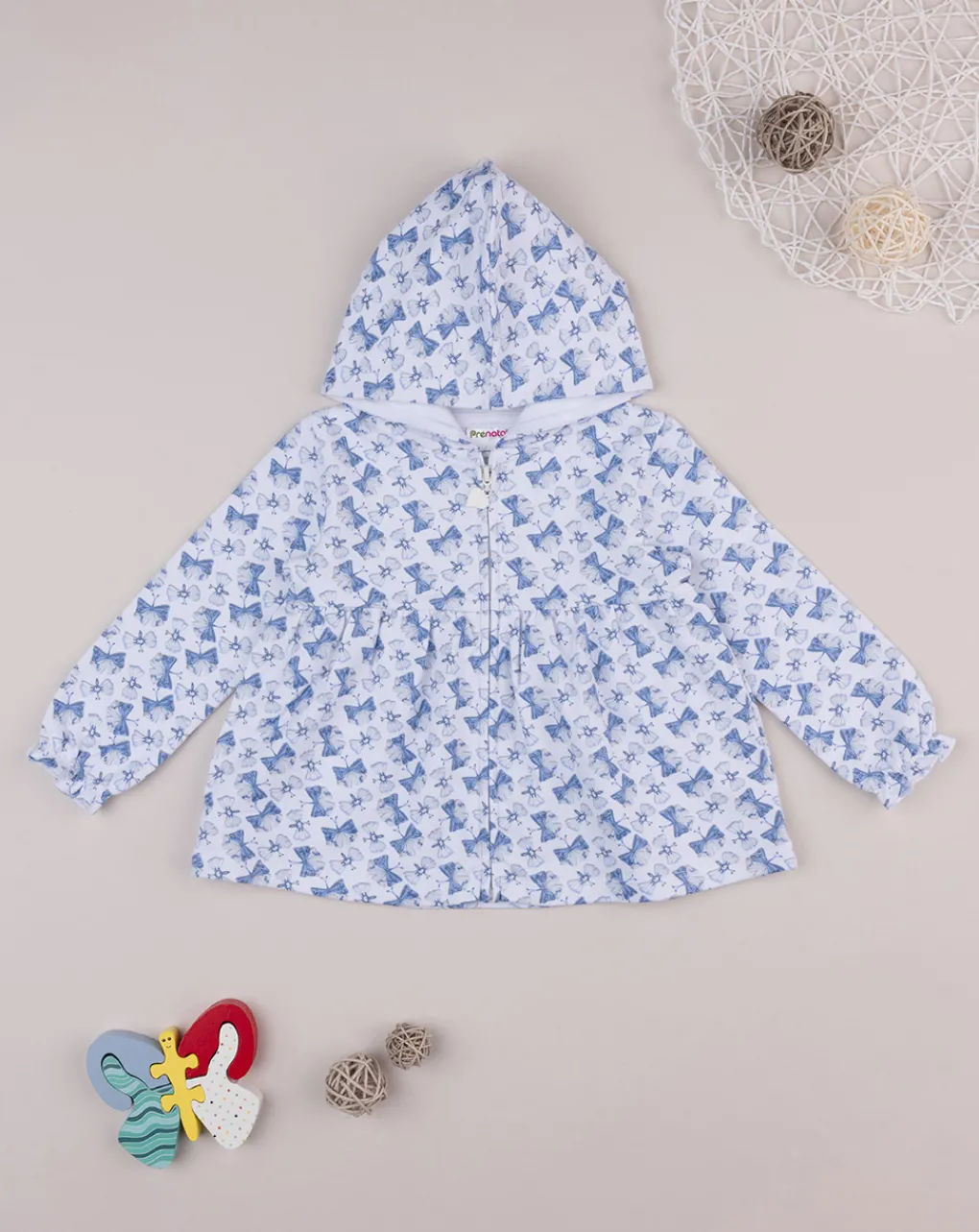Prenatal Maglioni E Cardigan-Cardigan Bimba French Terry "Fiocchi”